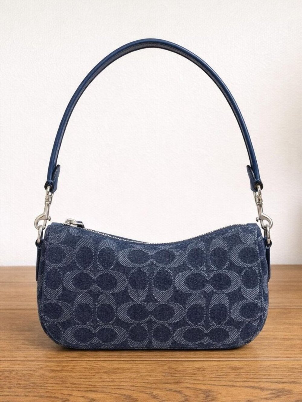 Coach Women’s Mini Swinger Bag 20 in Signature Denim - Picture 2 of 8